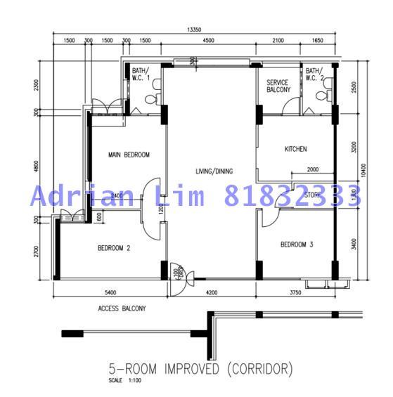 Blk 838 Hougang Central (Hougang), HDB 5 Rooms #121962952